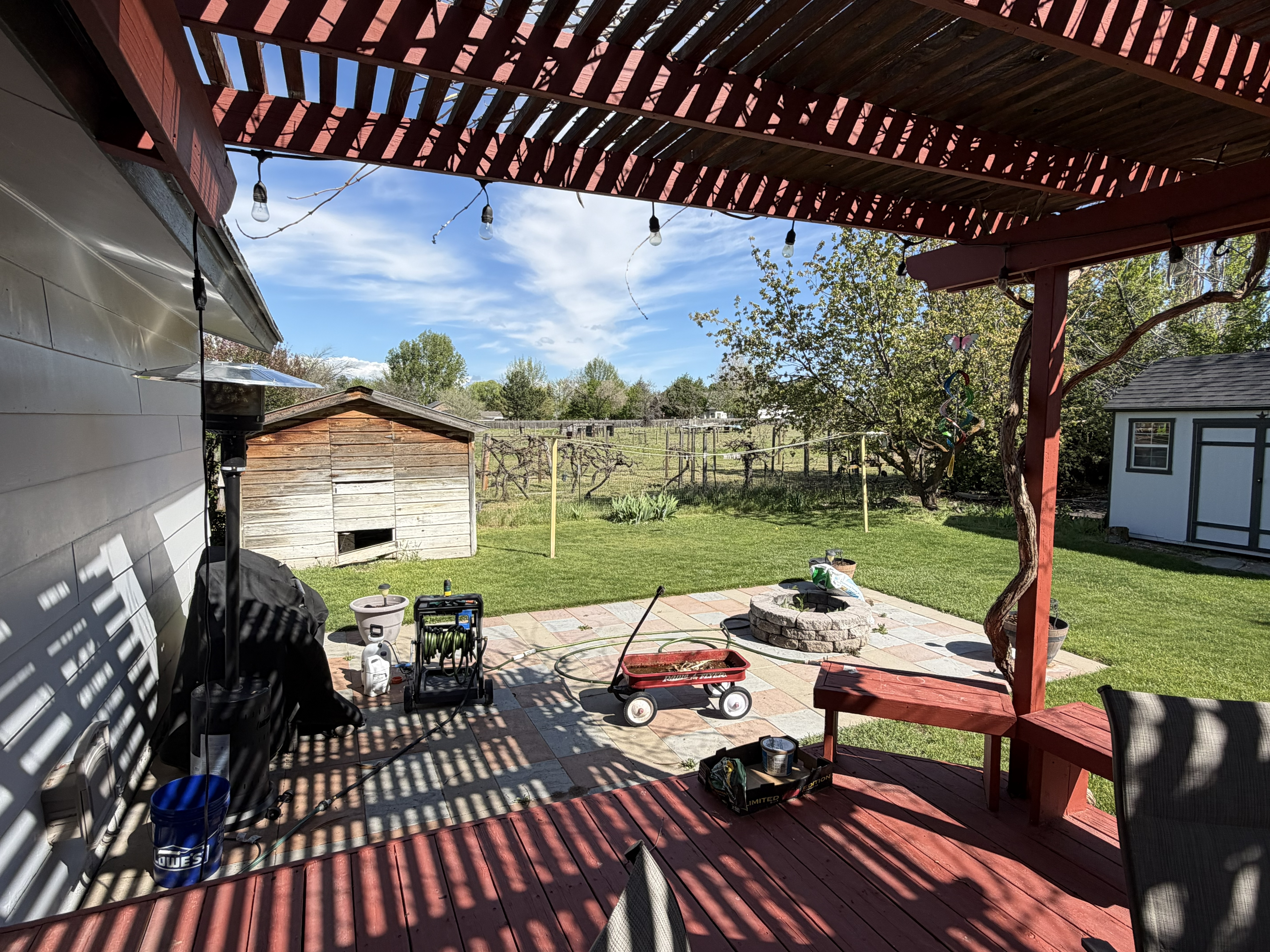Back deck with pergola