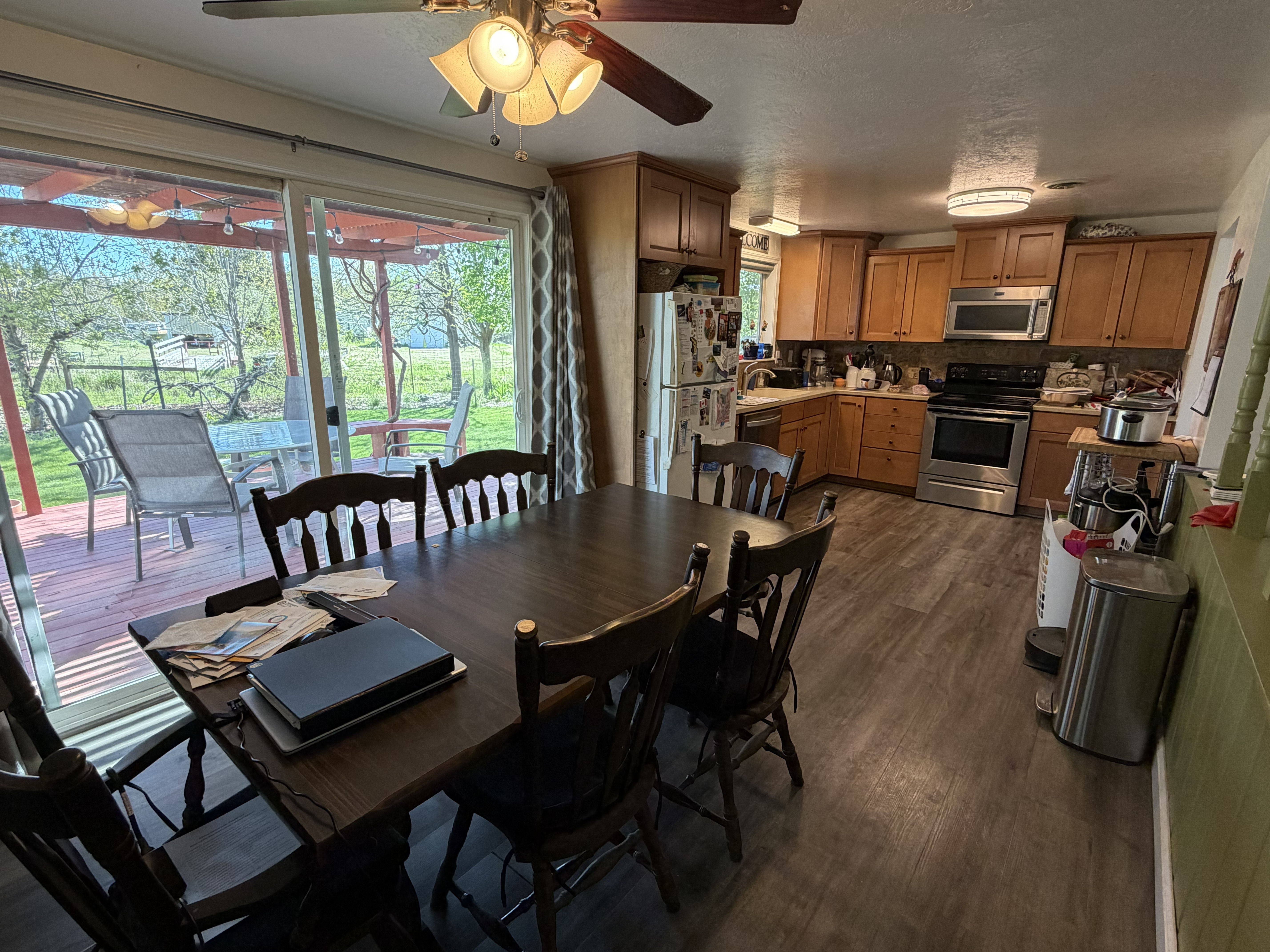 Dining area and kitchen